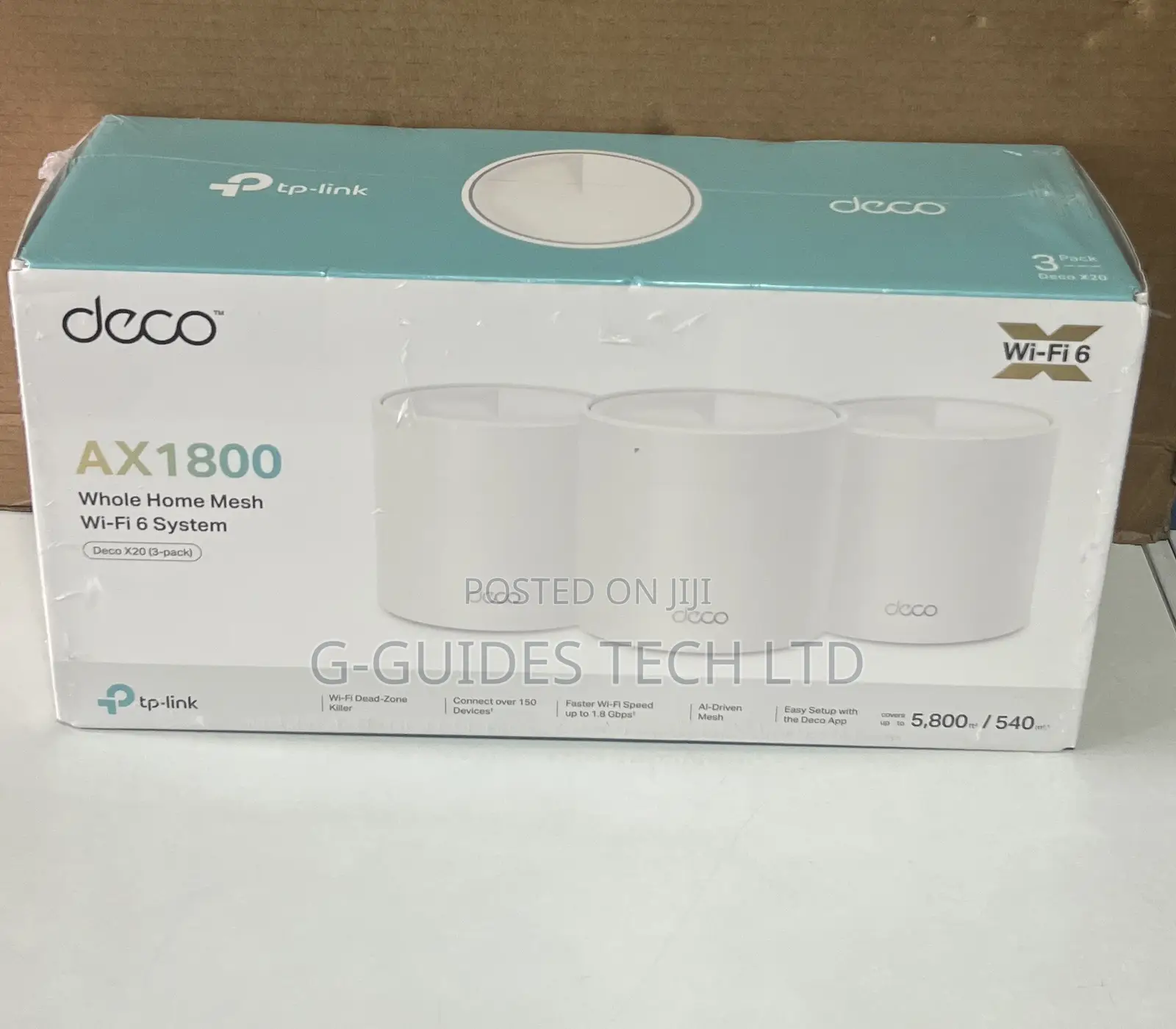 Tp-Link Deco X20 Ax1800 Whole Home Mesh Wi-Fi 6 System (3-Pack)