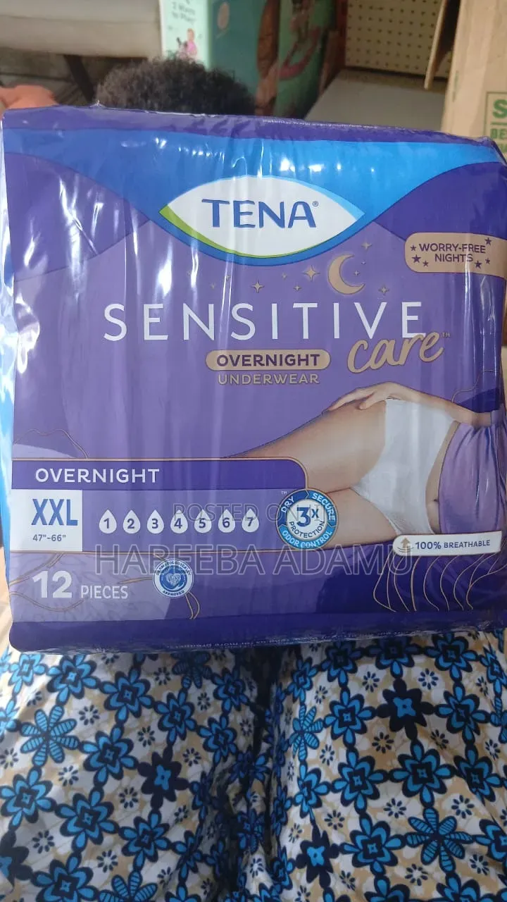 Tena Sensitive Overnight Underwear. Xl and XXL