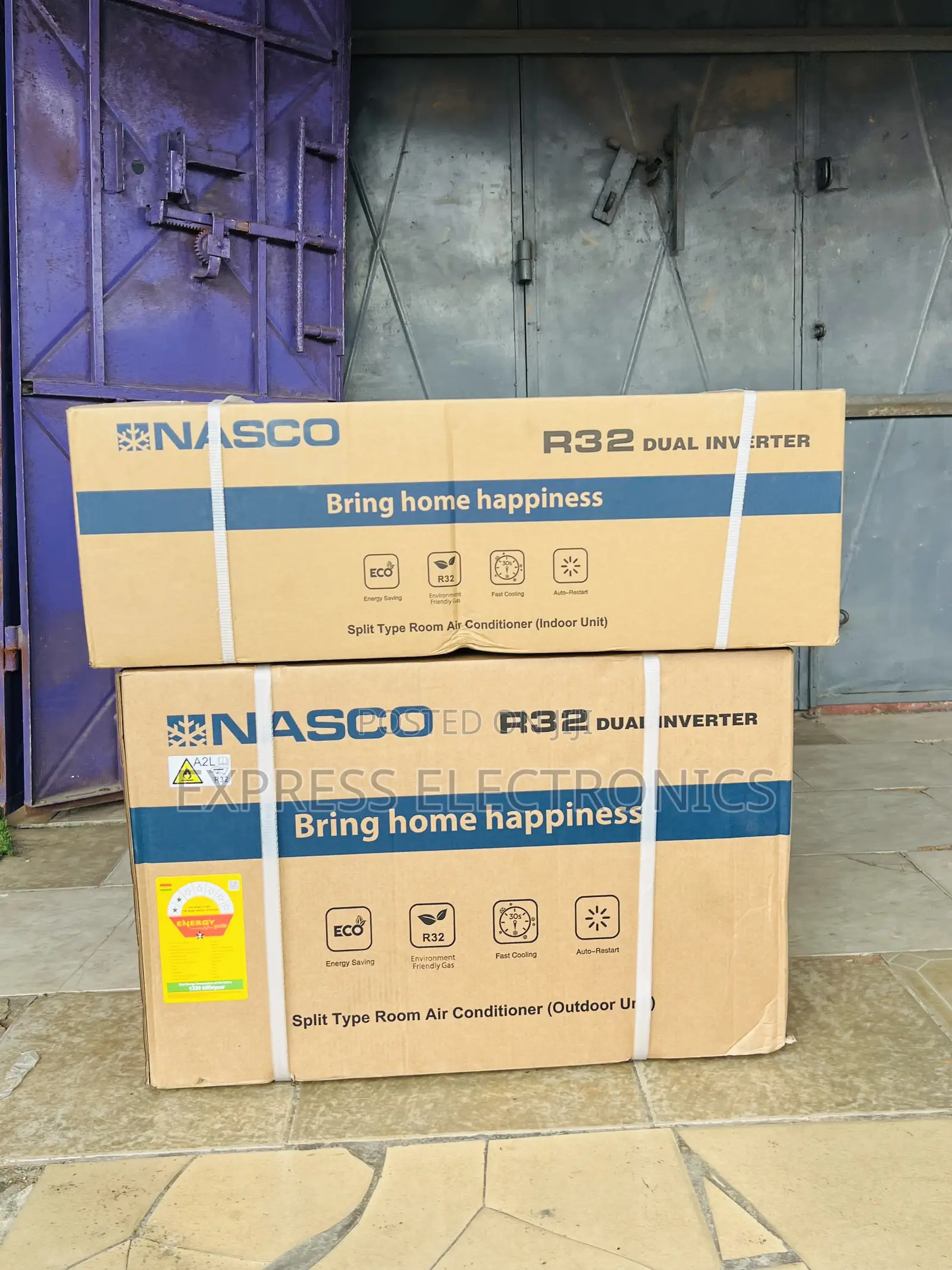 Ultra Modern Sleek White Dual Inverter Air Conditioner Nasco 2.0hp