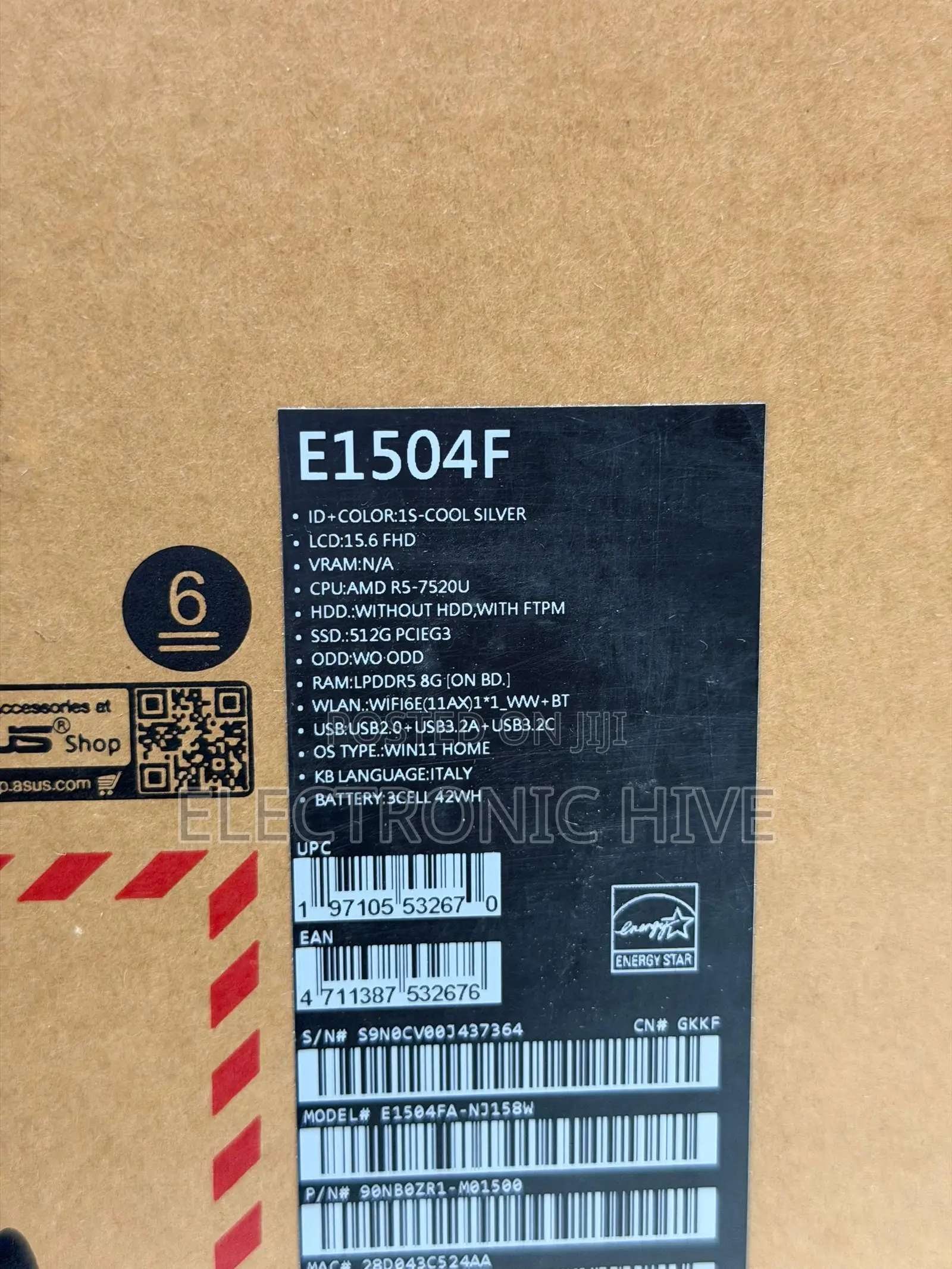 New Laptop Asus 8GB AMD Ryzen 7 SSD 512GB