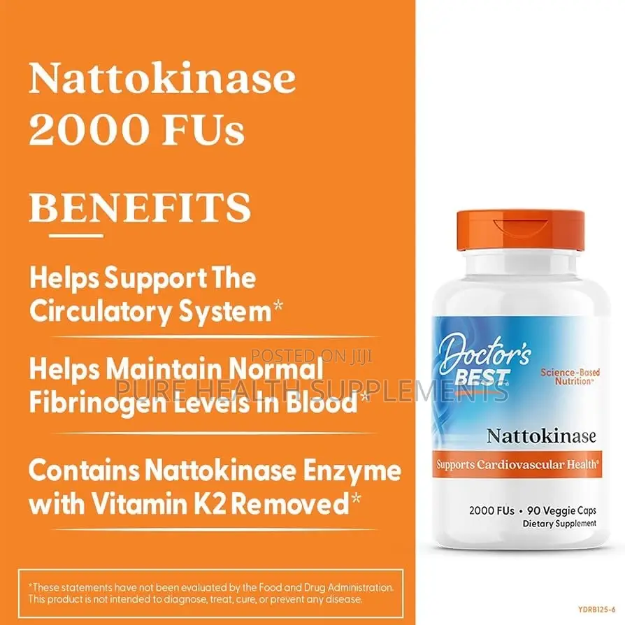 Nattokinase, (2,000 FU Per Capsule) Blood Clot Pressure, 90 Veg Caps