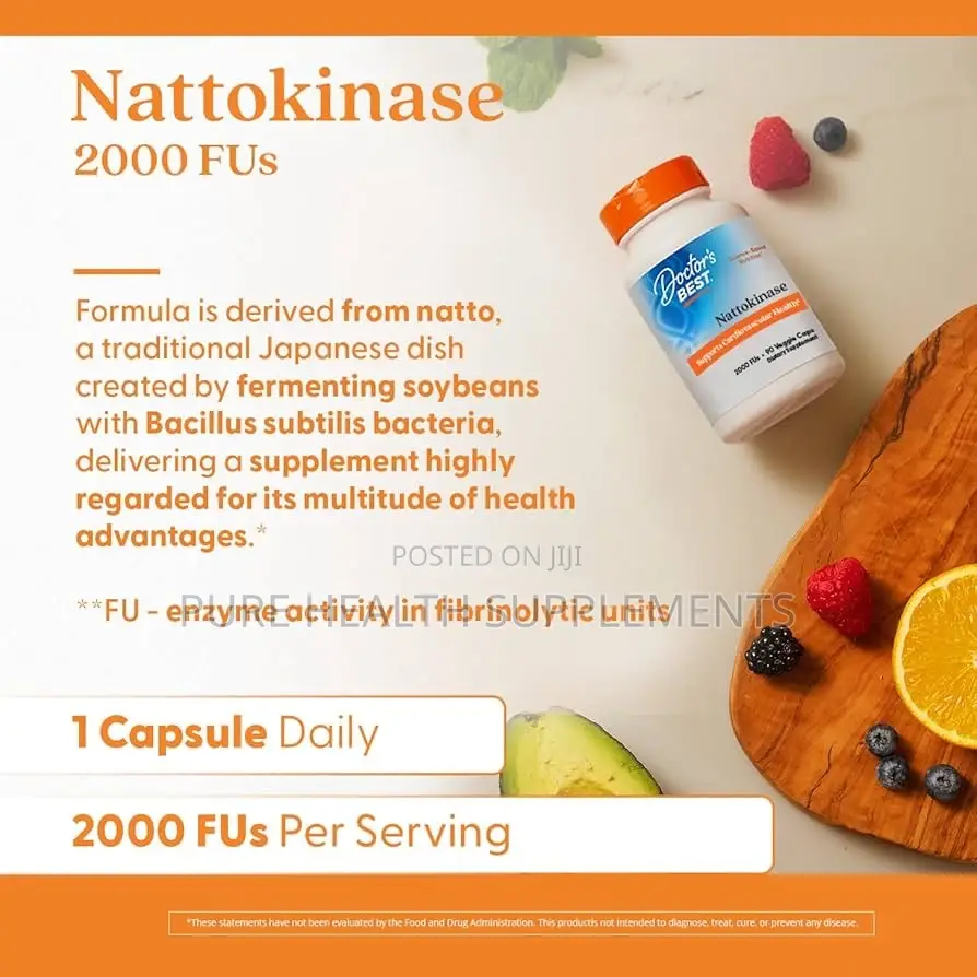 Nattokinase, (2,000 FU Per Capsule) Blood Clot Pressure, 90 Veg Caps