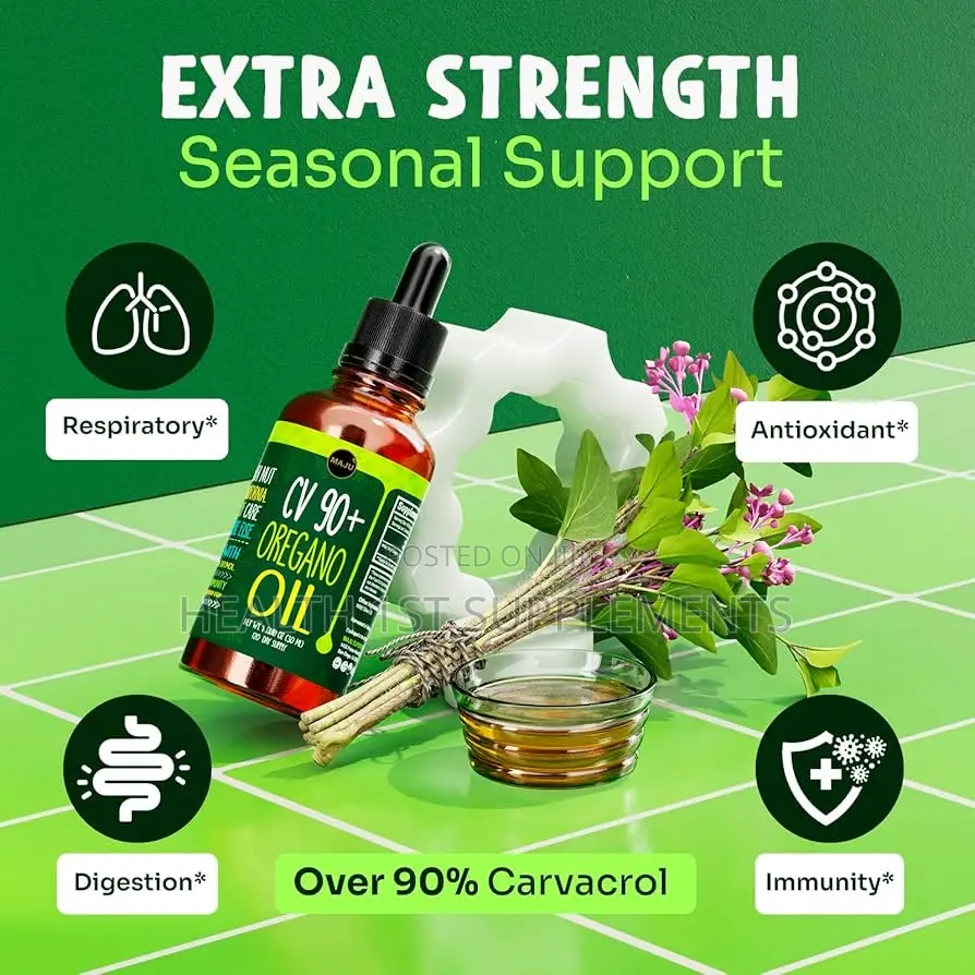Cv 90+ Oregano Oil, Natural Antibiotic, 1 Fl Oz (30 Ml)