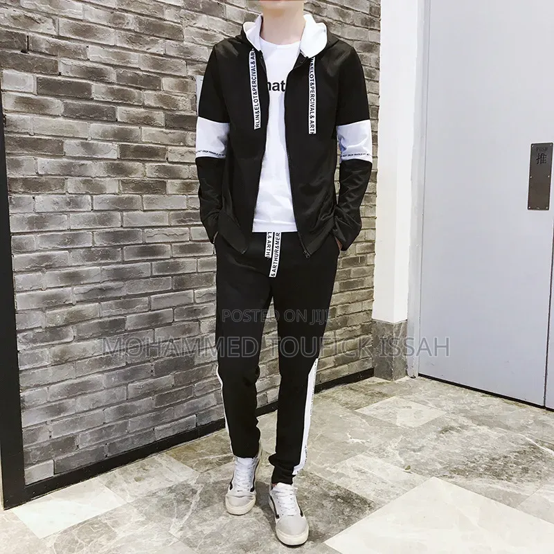 Men and Women Casual Versatile Loose Long-Sleeve T-Shirt Two-Piece Set