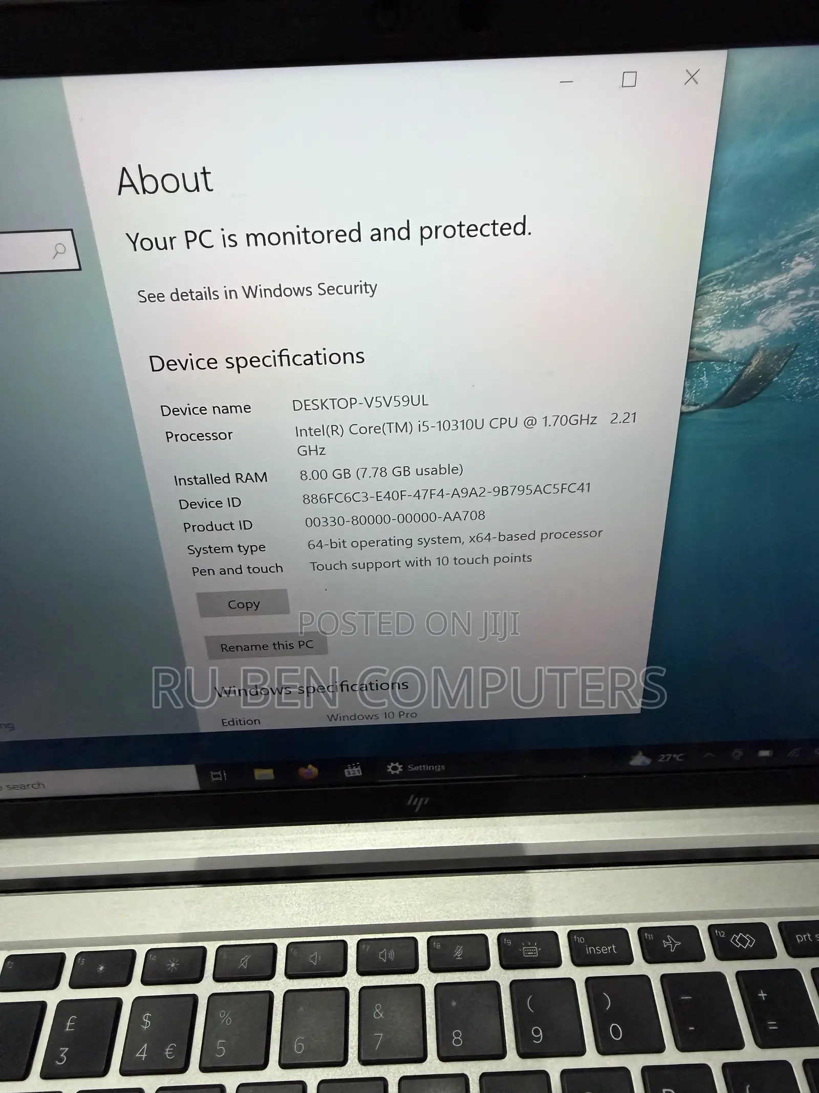 Laptop HP EliteBook 840 G7 8GB Intel Core i5 SSD 256GB