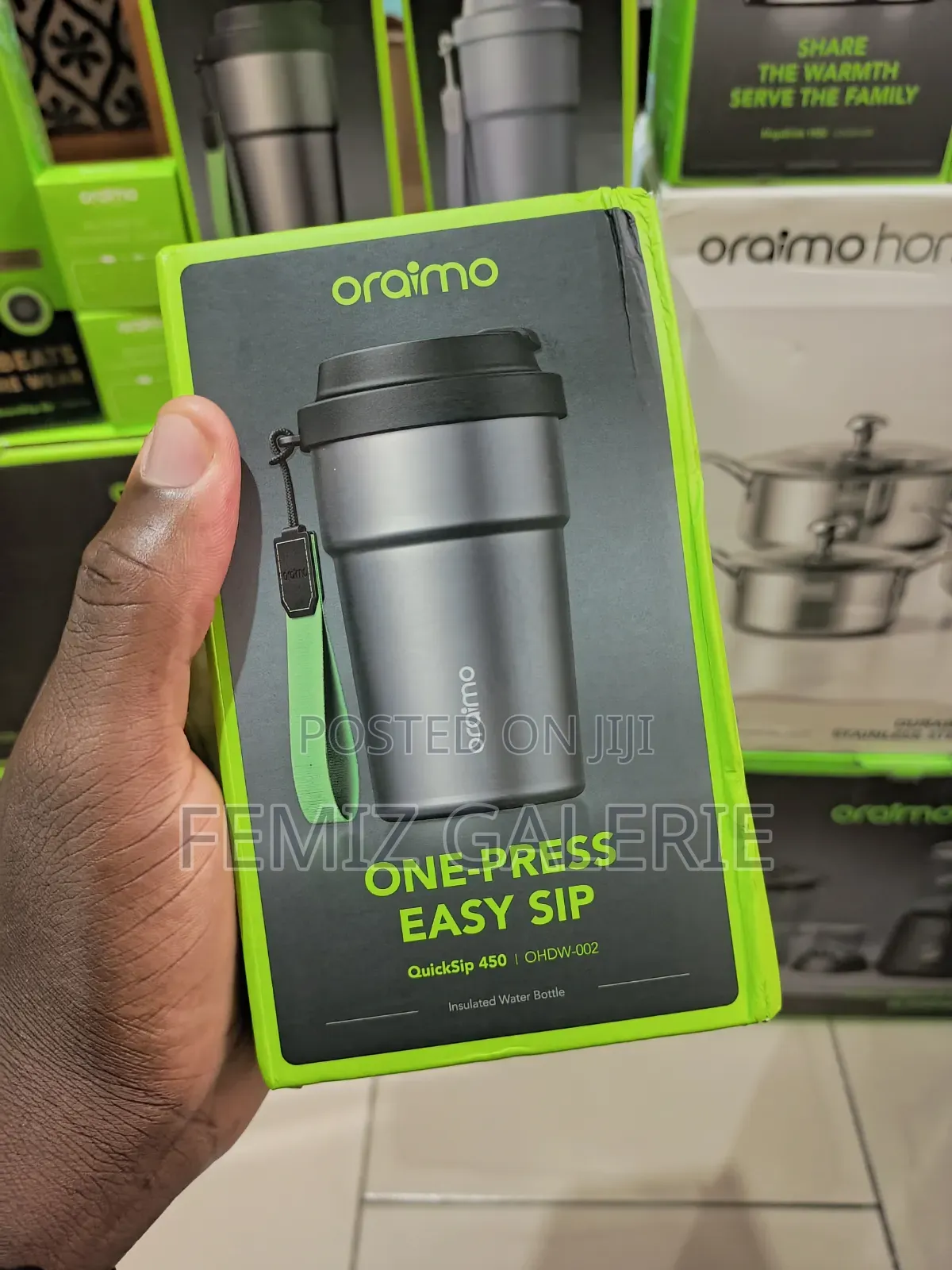 Oraimo Quicksip 450 Temperature-Lock Leakproof Insulated Water Bottle