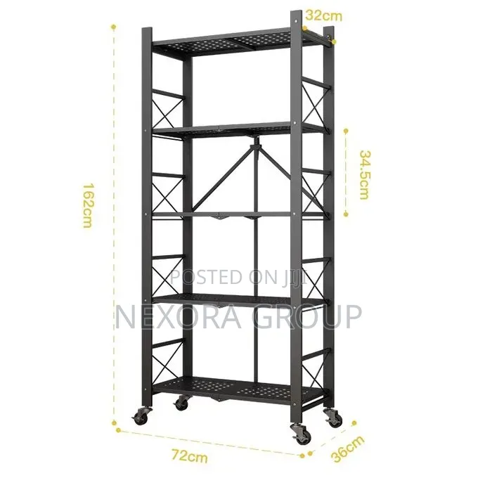 Modern 5 Layer Metal Rack Durable Home Storage Solution