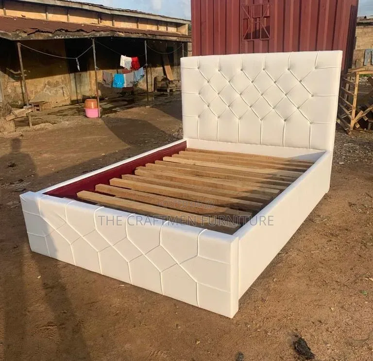 Double Leather Bed Frame