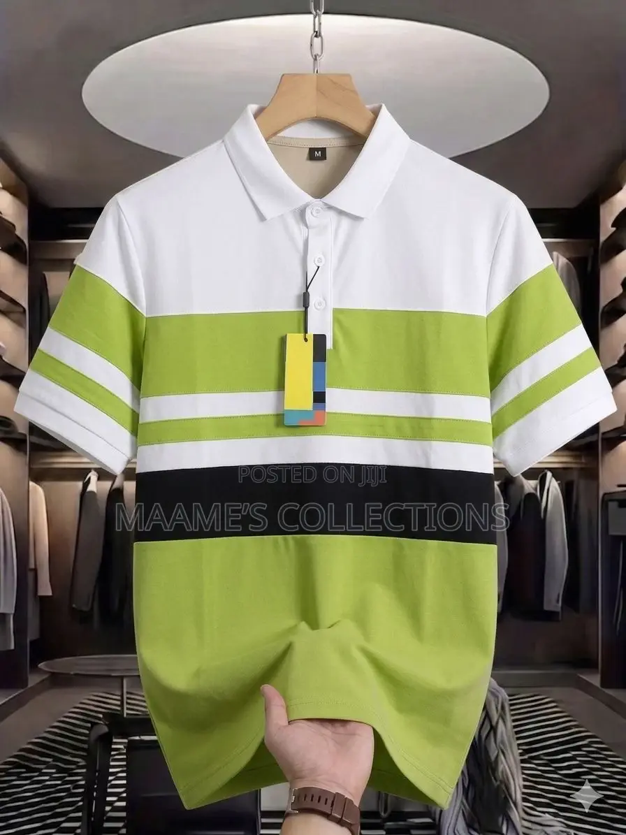 Men's Designed Striped Regular Fit Polo T-Shirt / Lacoste