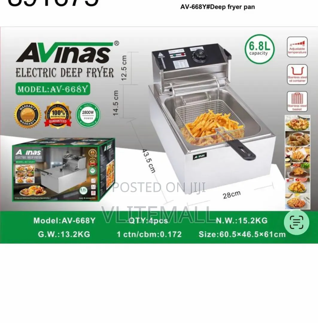 Avinas Electric Deep Fryer 6.8l