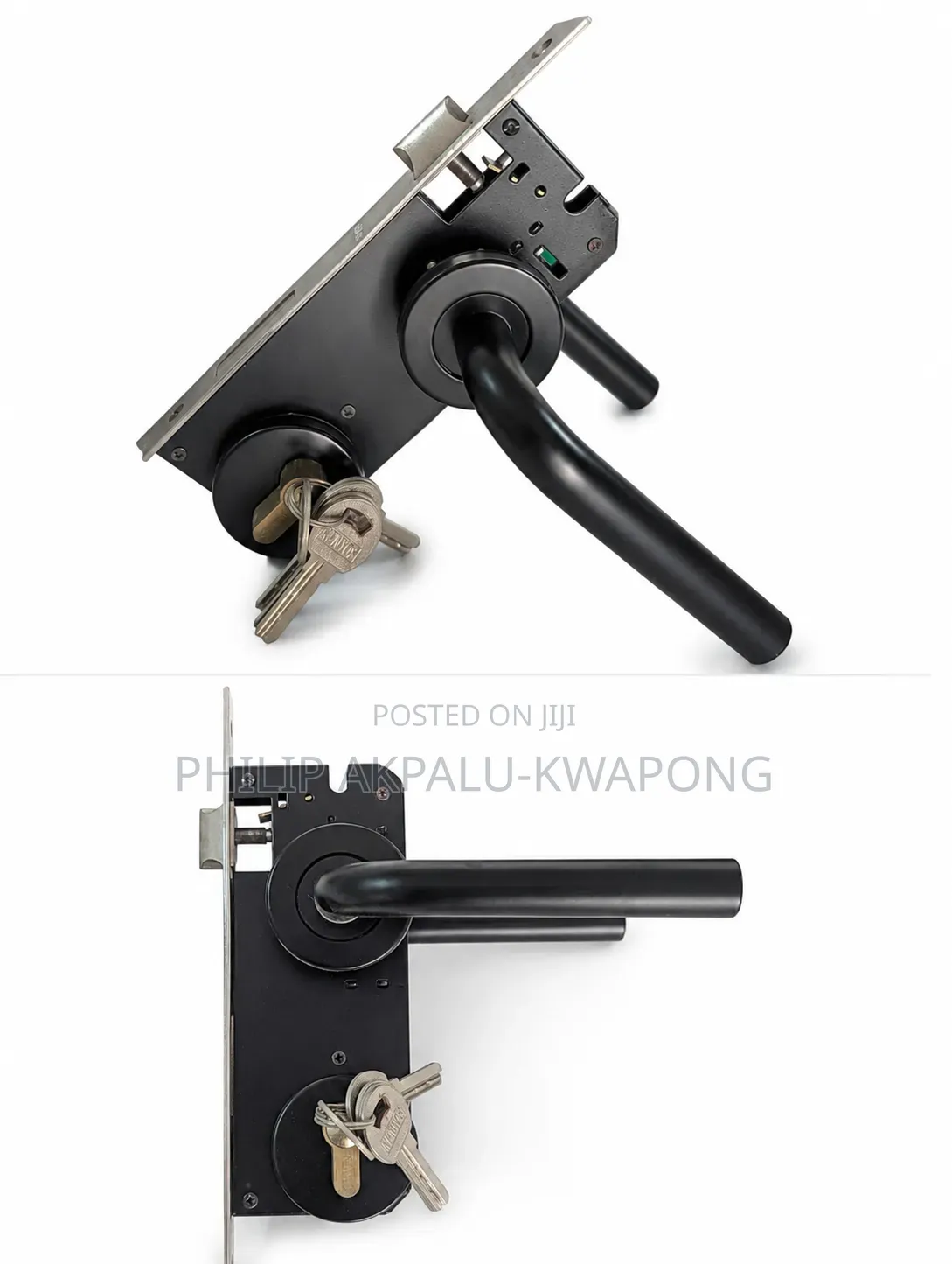 Modern Door Lock Rosette Matt Black
