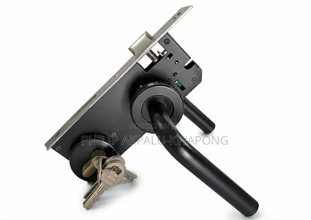 Modern Door Lock Rosette Matt Black