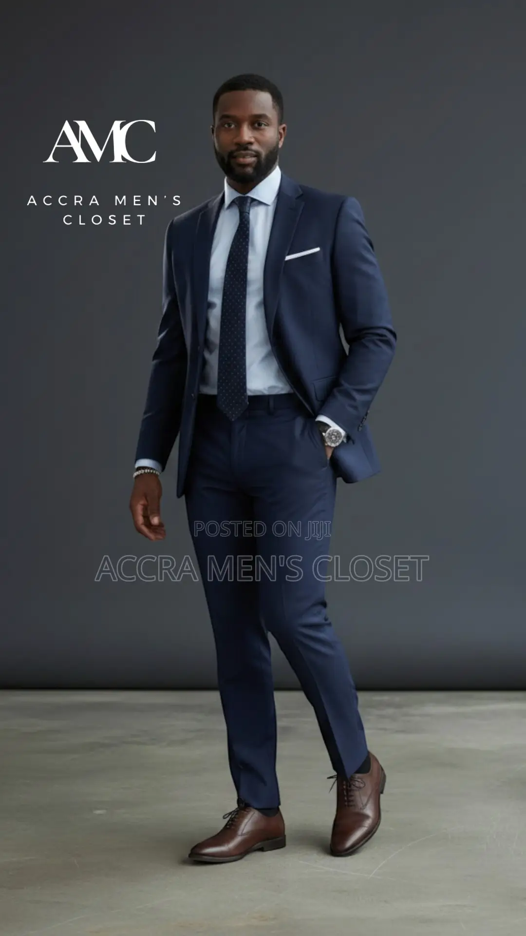 Men’S Slim Fit Navy Blue Suit – 2 Piece Business Smart Casual Suit