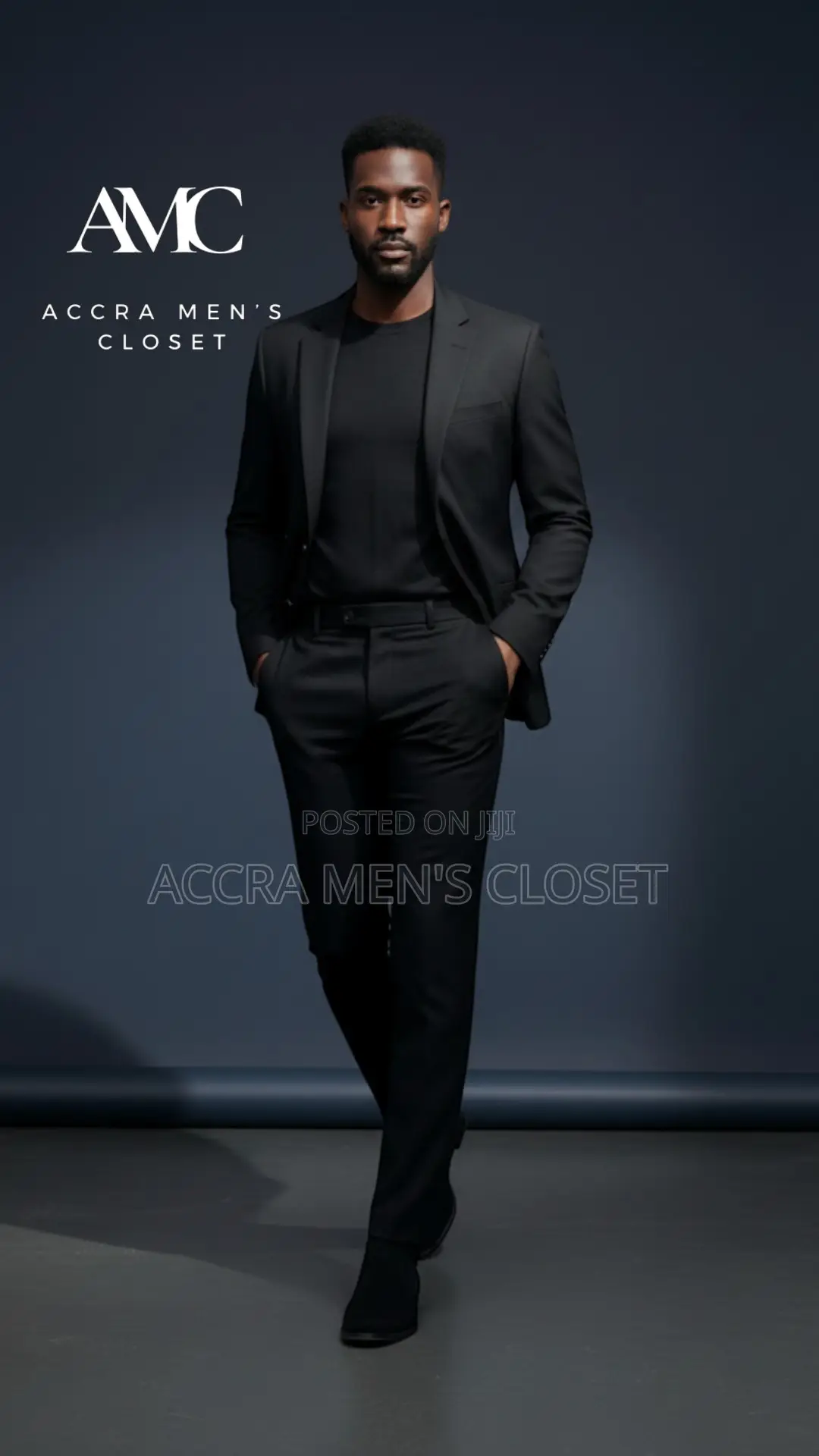 Men’S Slim Fit Black Suit – 2 Piece Business Evening Suit