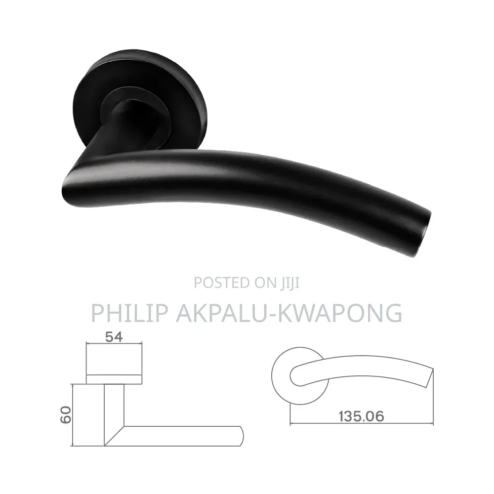 Matt Black Curved Door Lock