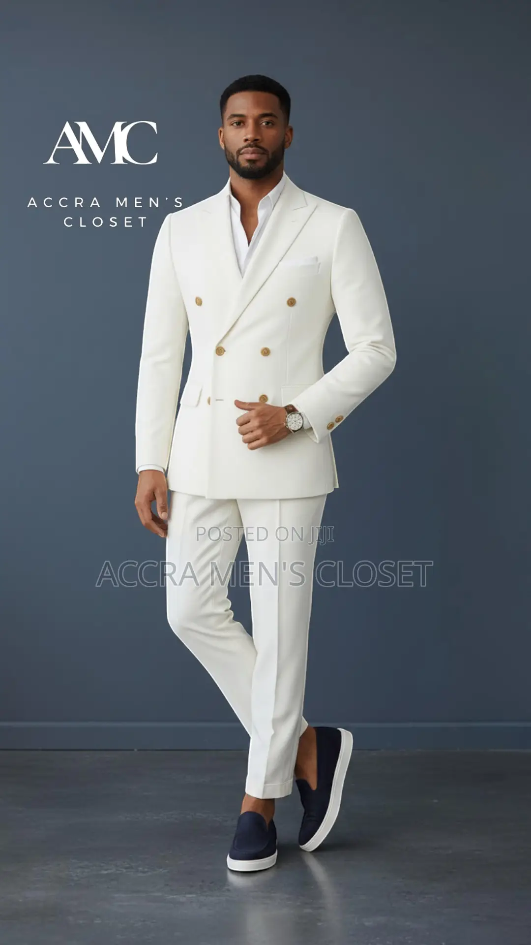 Men’S White Double Breasted Suit – 2 Piece Summer Wedding Event Suit
