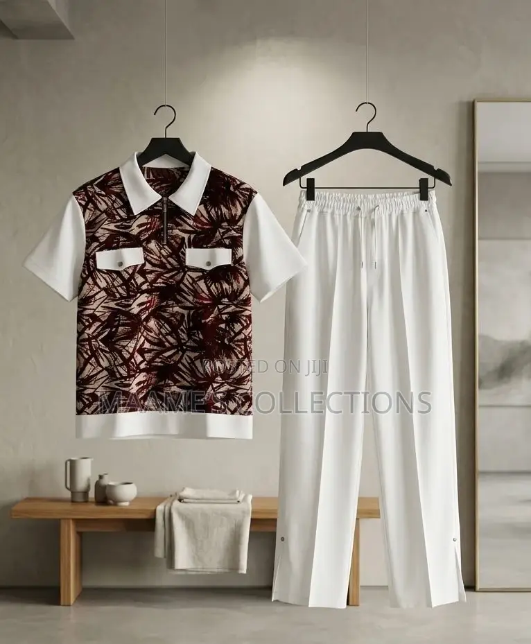 African Men’S Kaftan Top and Down