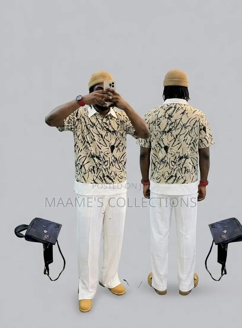 African Men’S Kaftan Top and Down