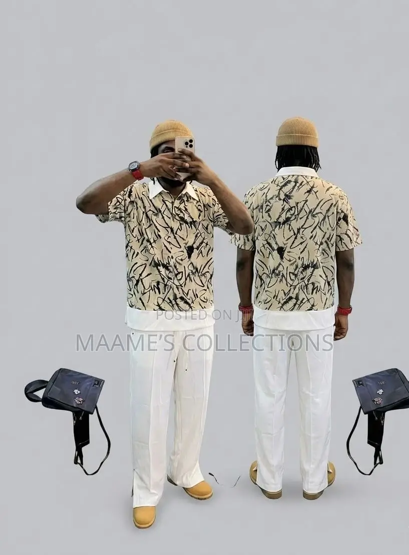 African Men’S Kaftan Top and Down