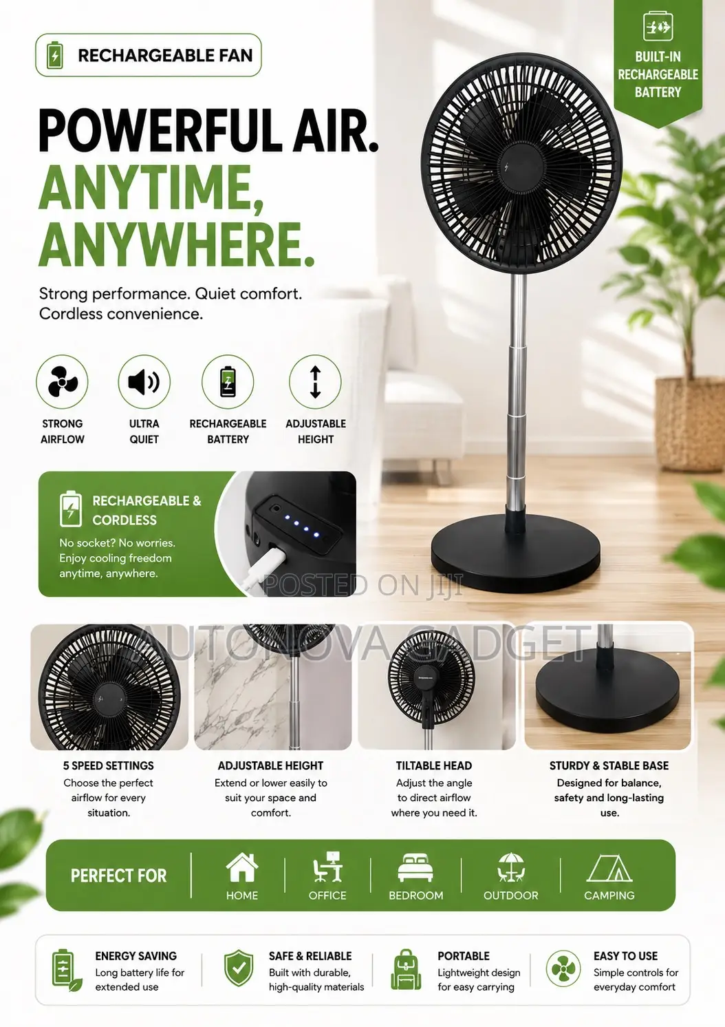 Rechargeable Fan