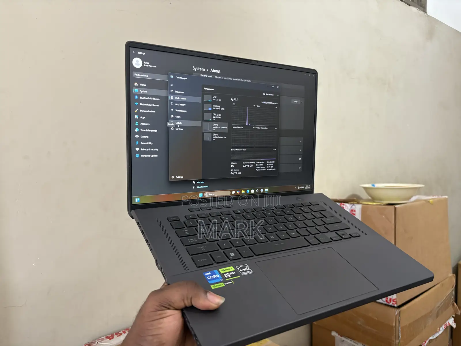 Laptop Asus ROG Zephyrus G16 16GB Intel Core i7 SSD 512GB