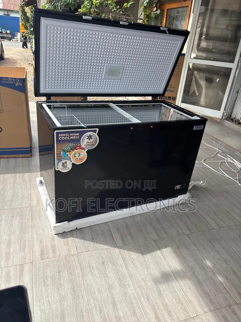 Nasco 400l Black Chest Freezer With Adjustable Thermostat