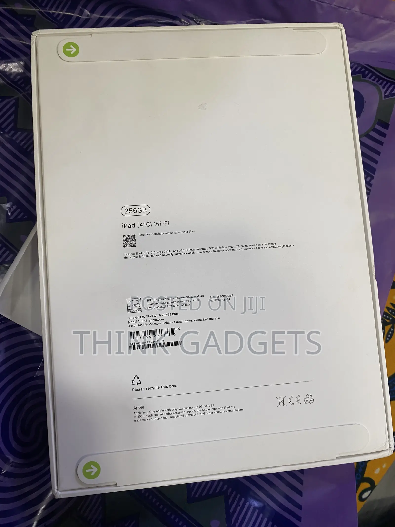New Apple iPad (2025) 256 GB Blue