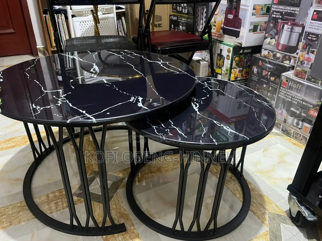 Marble Center Table 2 in 1