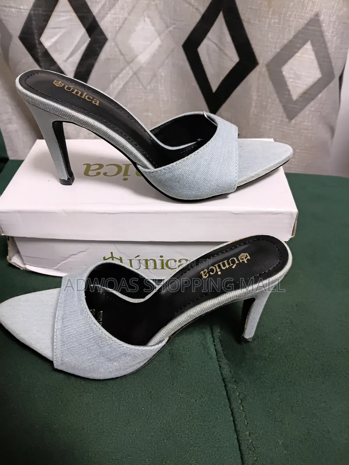 Denim Slipper Heel