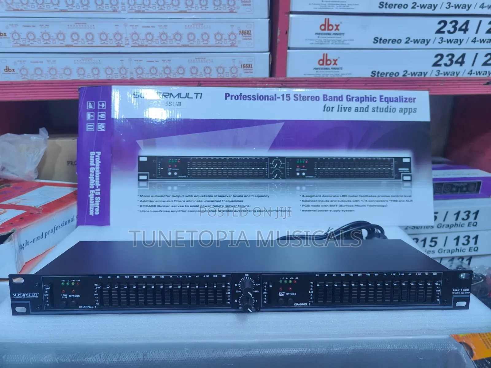 Supermulti Eq215 Professional Dual 15-Band Graphic Equalizer.