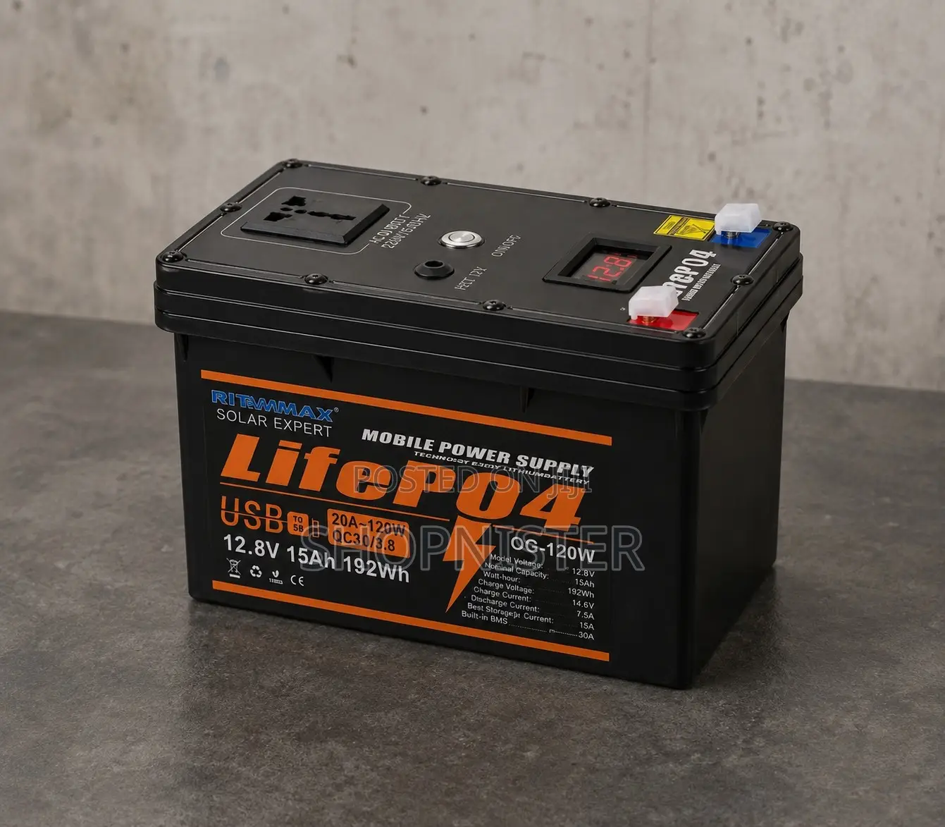 Portable Backup Power Supply Lifepo4 Battery For Home Outdoor Use