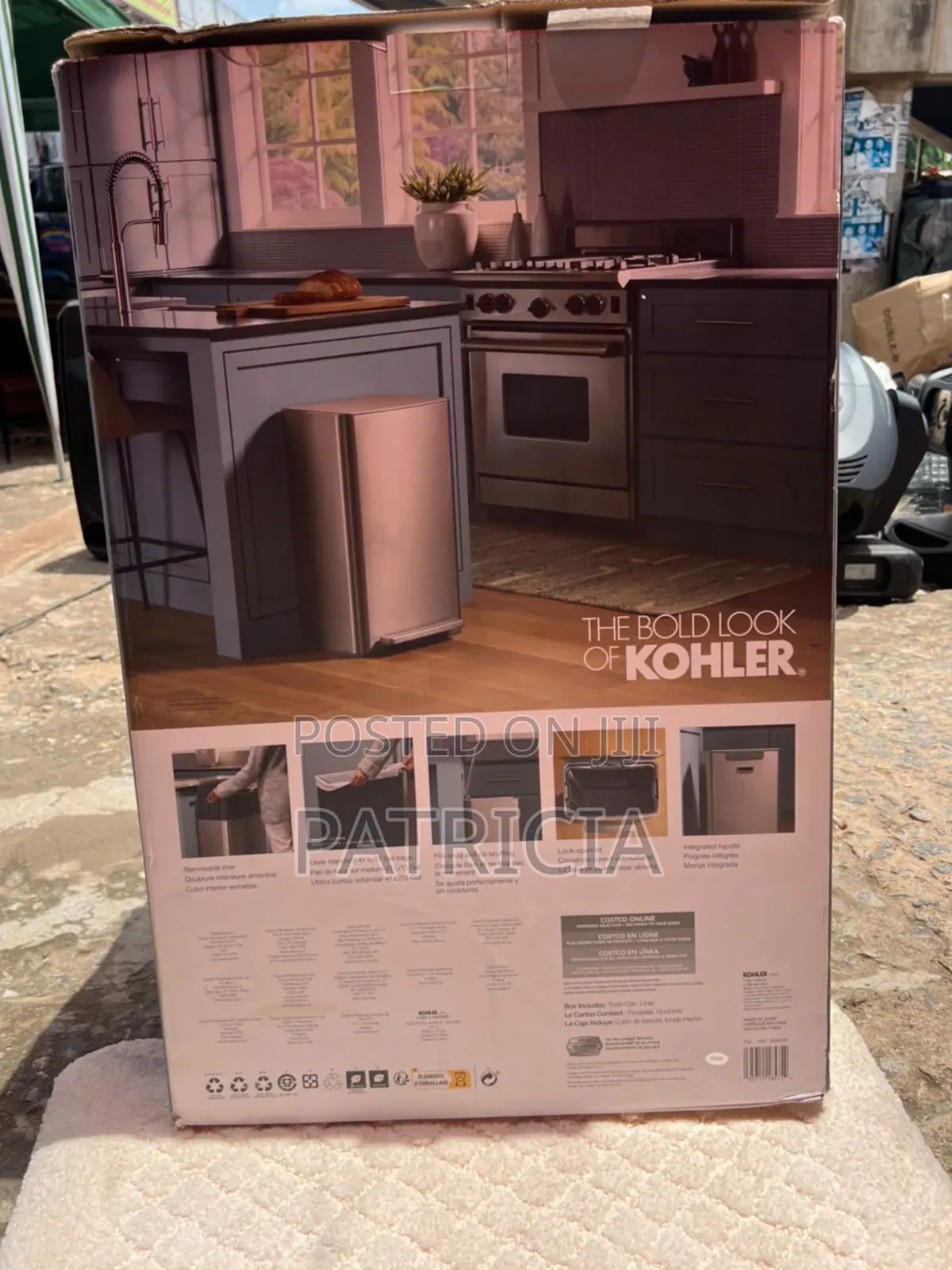 Kohler 47l (13 Gallon) Stainless Steel Kitchen Trash Can