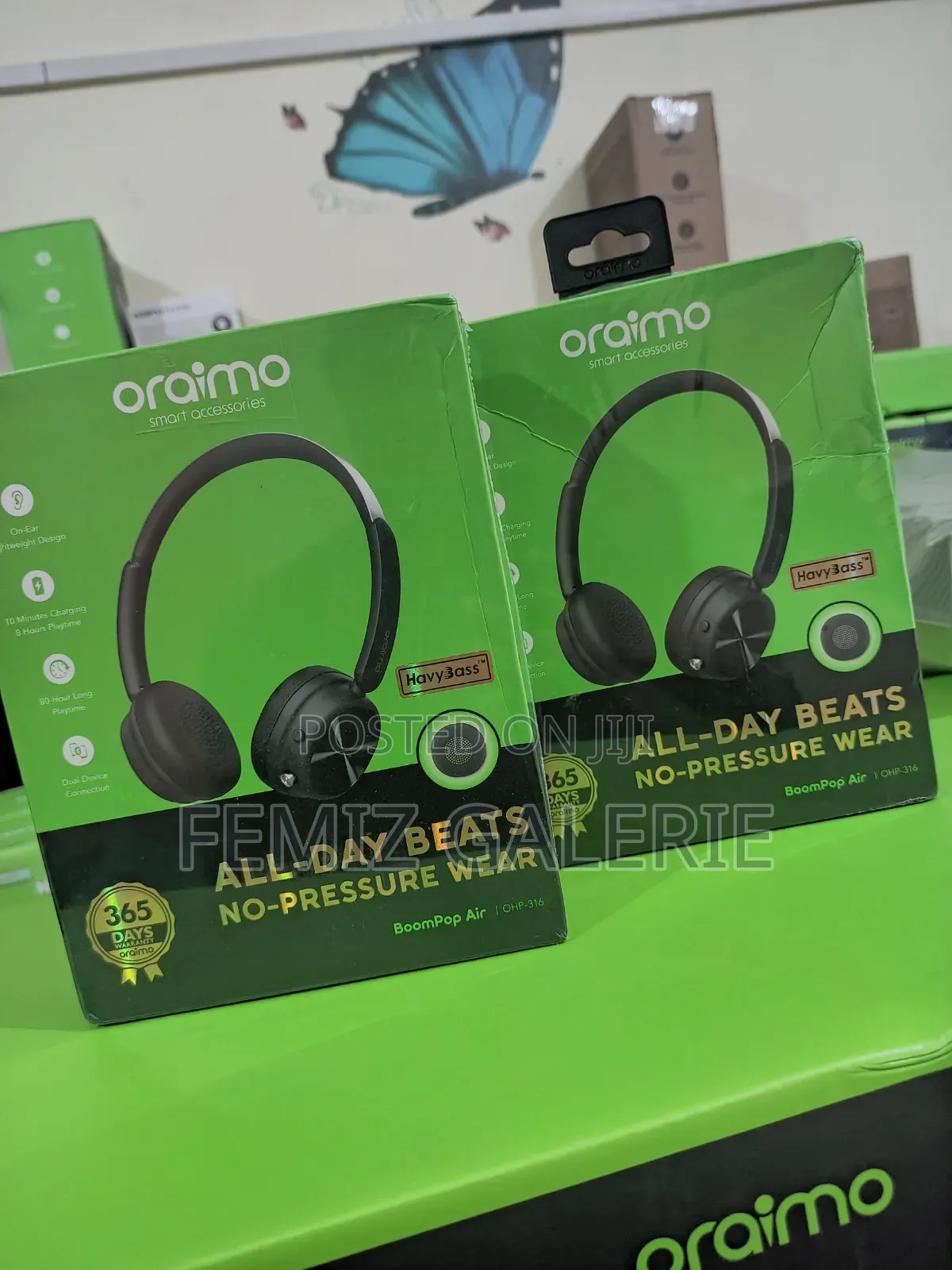 Oraimo Boompop Air Lightweight on-Ear Wireless Headphones