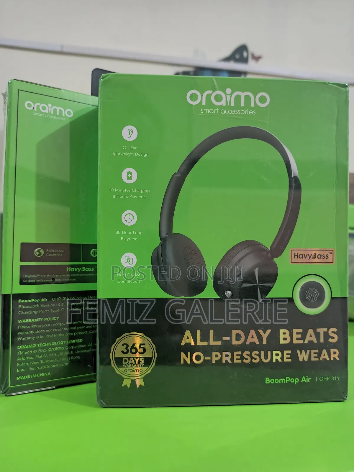 Oraimo Boompop Air Lightweight on-Ear Wireless Headphones