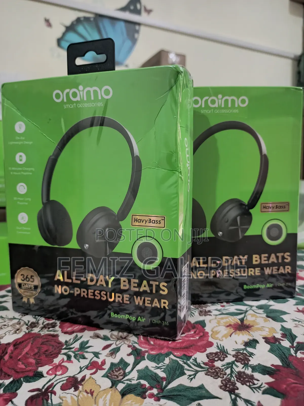 Oraimo Boompop Air Lightweight on-Ear Wireless Headphones