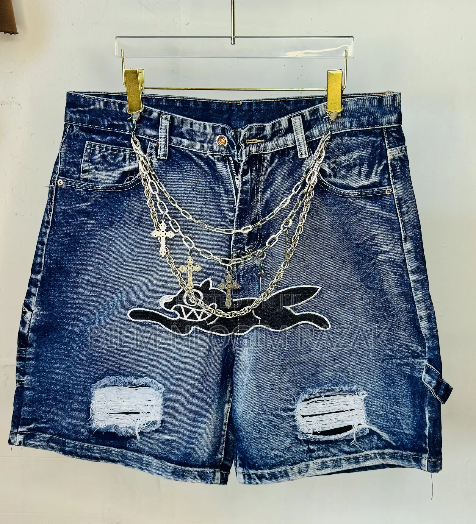 Original Chrome Heart N Nba Jeans Shorts Available in Stock
