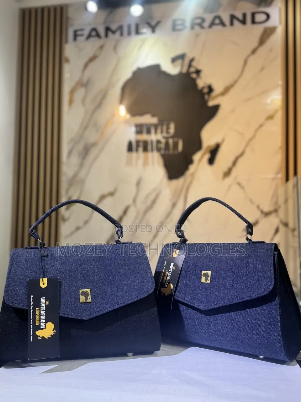 Denim Canvas Top Handbag