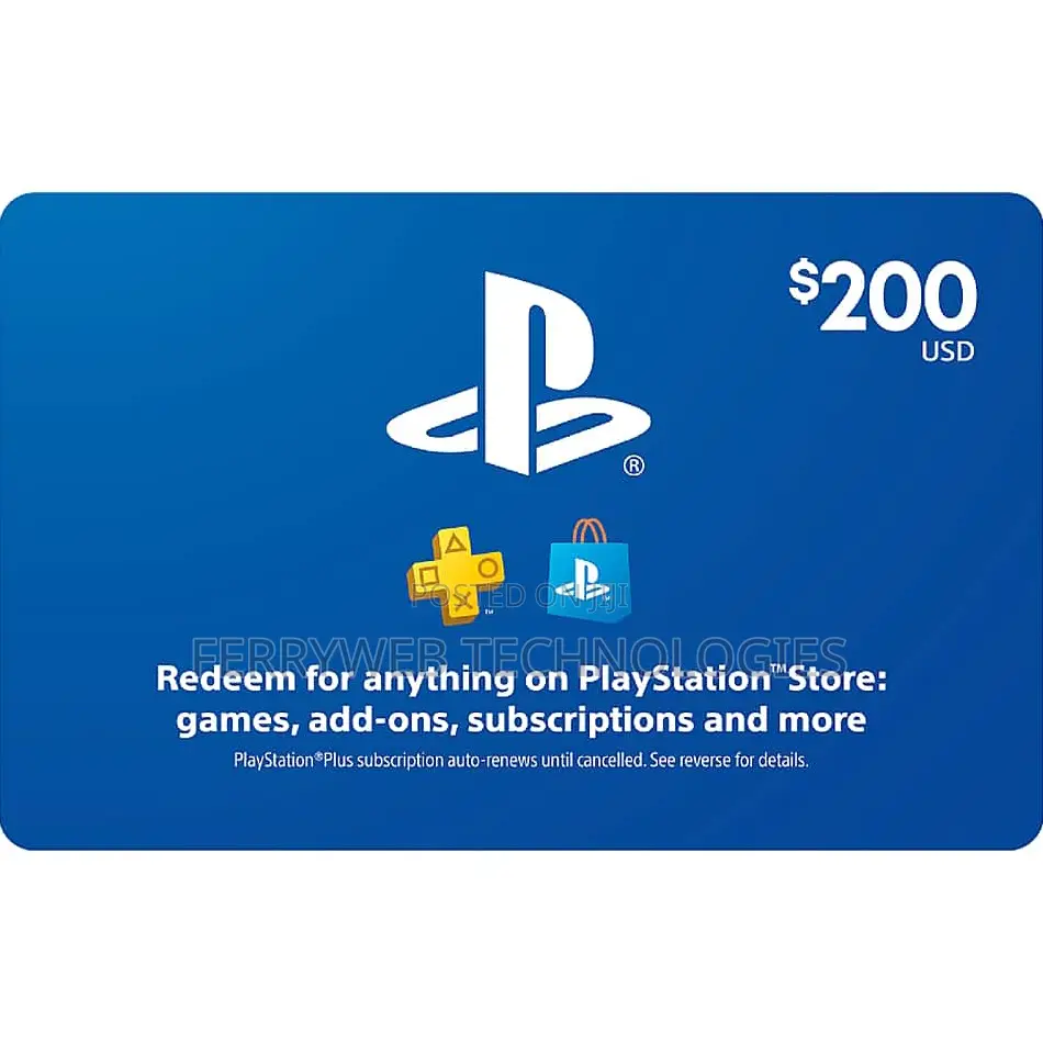 Playstation Gift Card $200