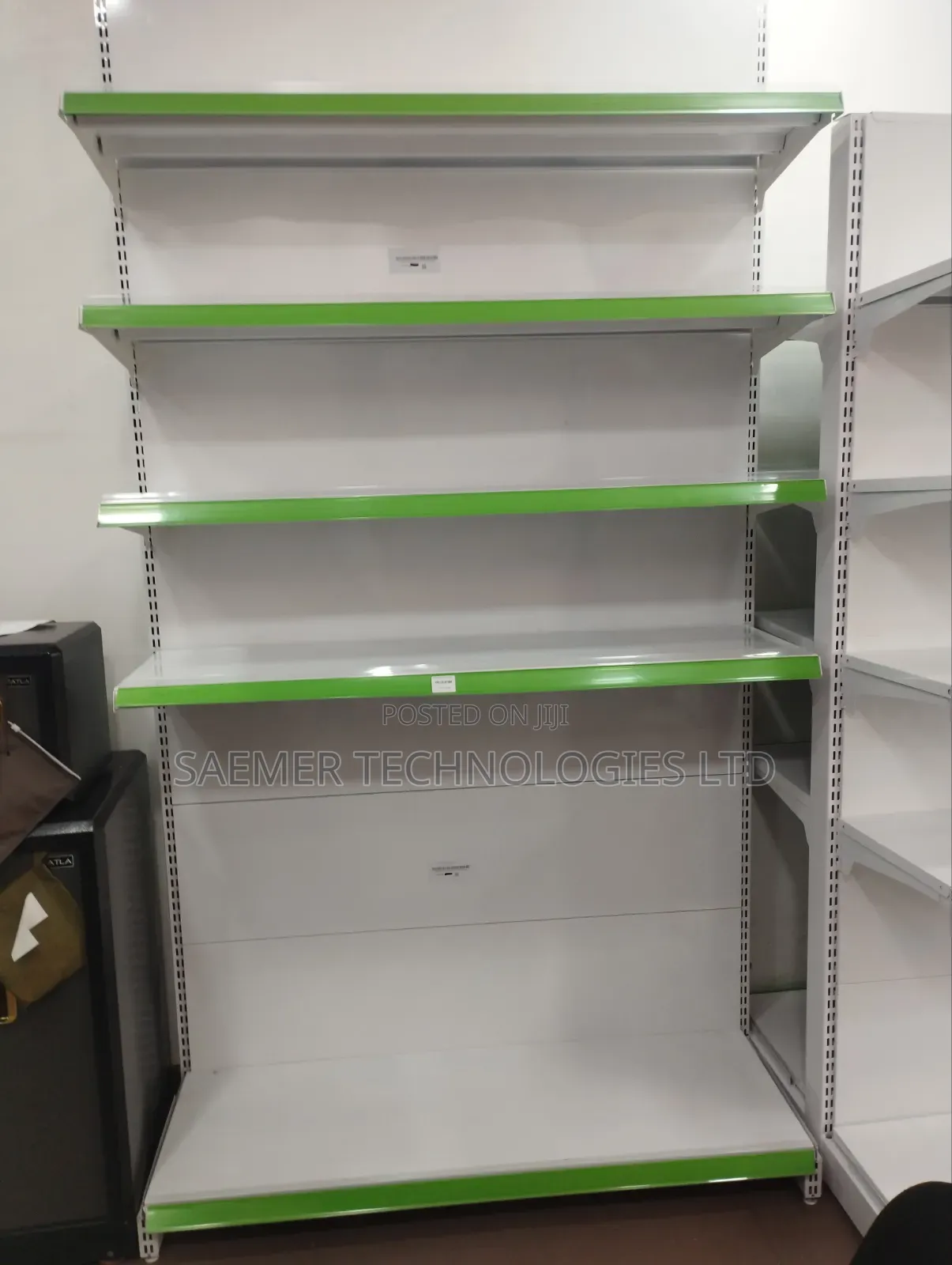 Pharmacy Supermarket Single Wall Side Shelve Rack 5 Layer 7.3feet