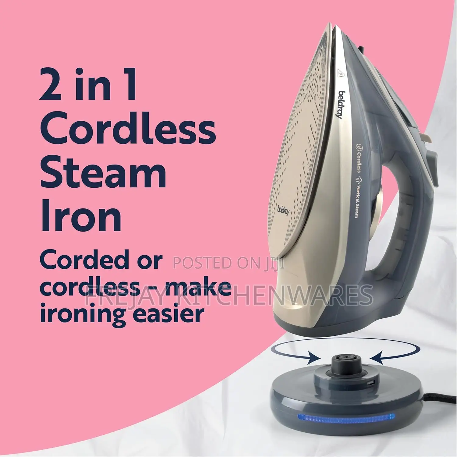 Beldray 2 in 1 Cordless Steam Iron