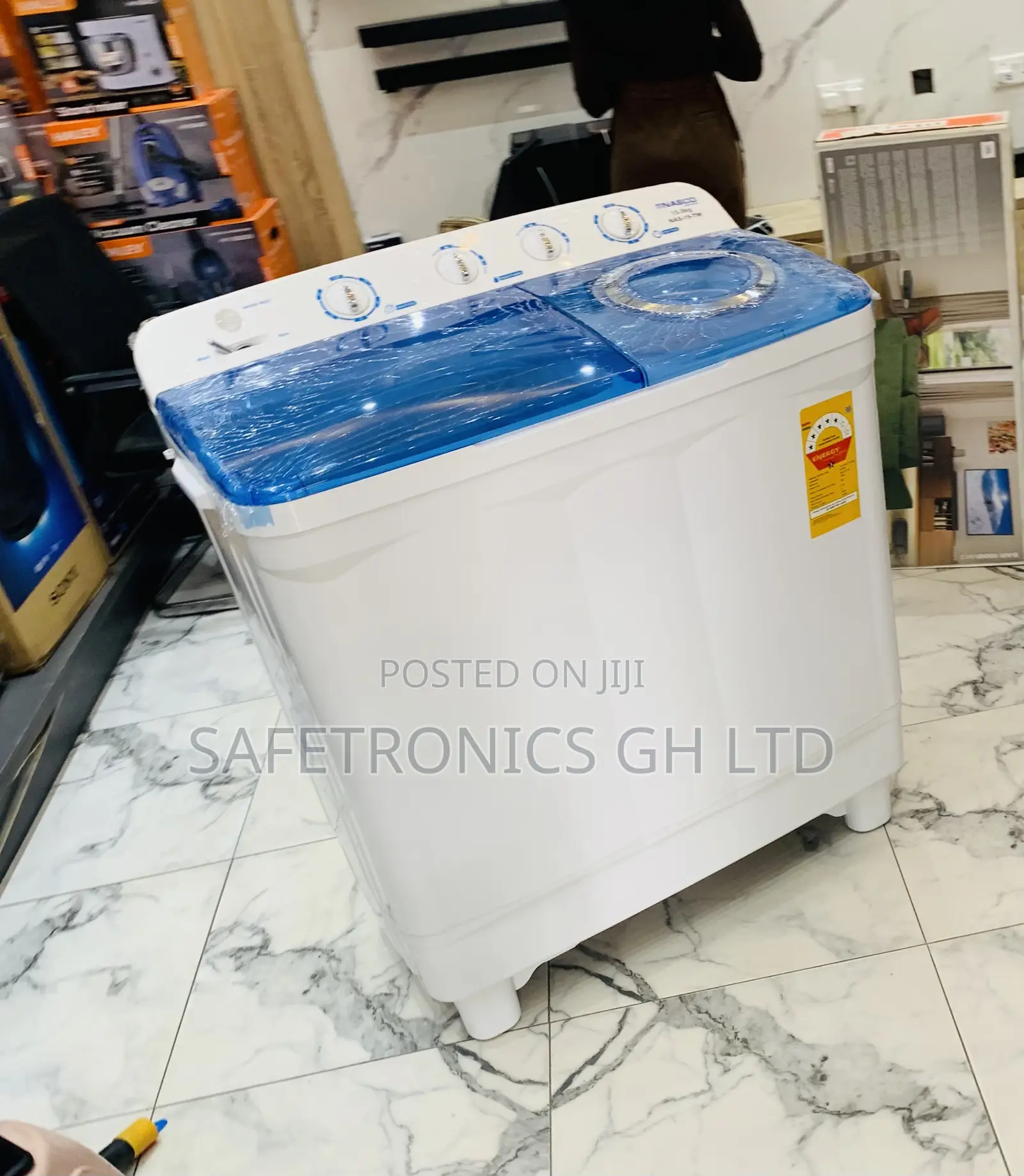 Affordable White Zara 11kg Twin Tub Semi-Automatic Washing Machine