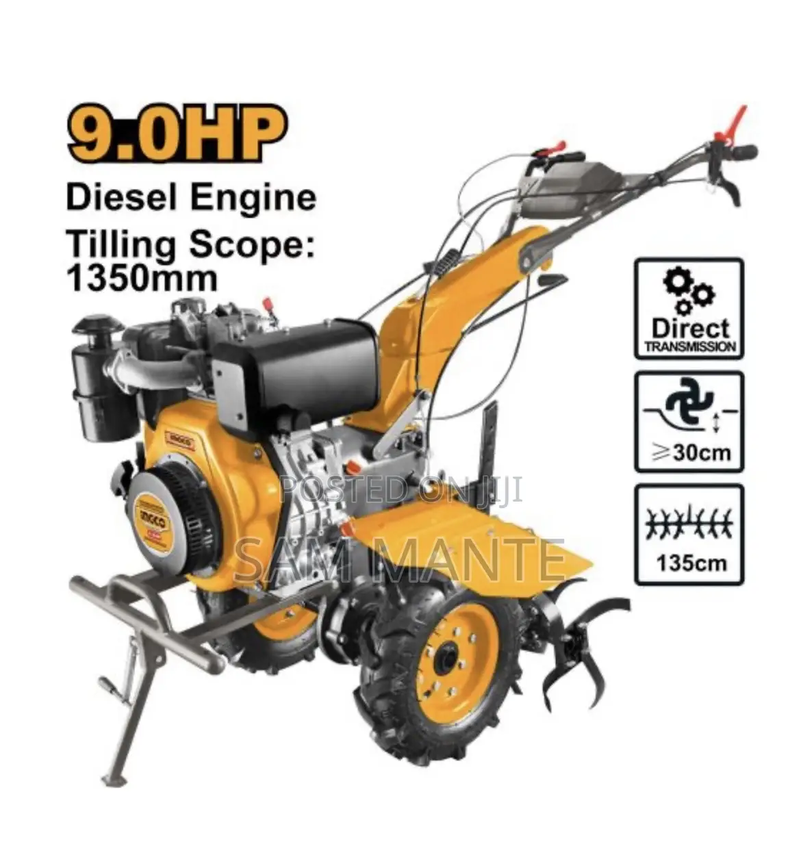 Power Tiller - 9.0 Hp