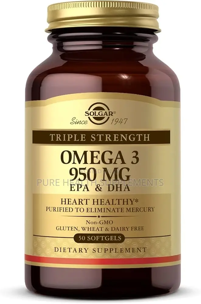 Solgar Omega-3, Epa 504 Dha 378, Triple Strength 950 Mg, 50 Softgels