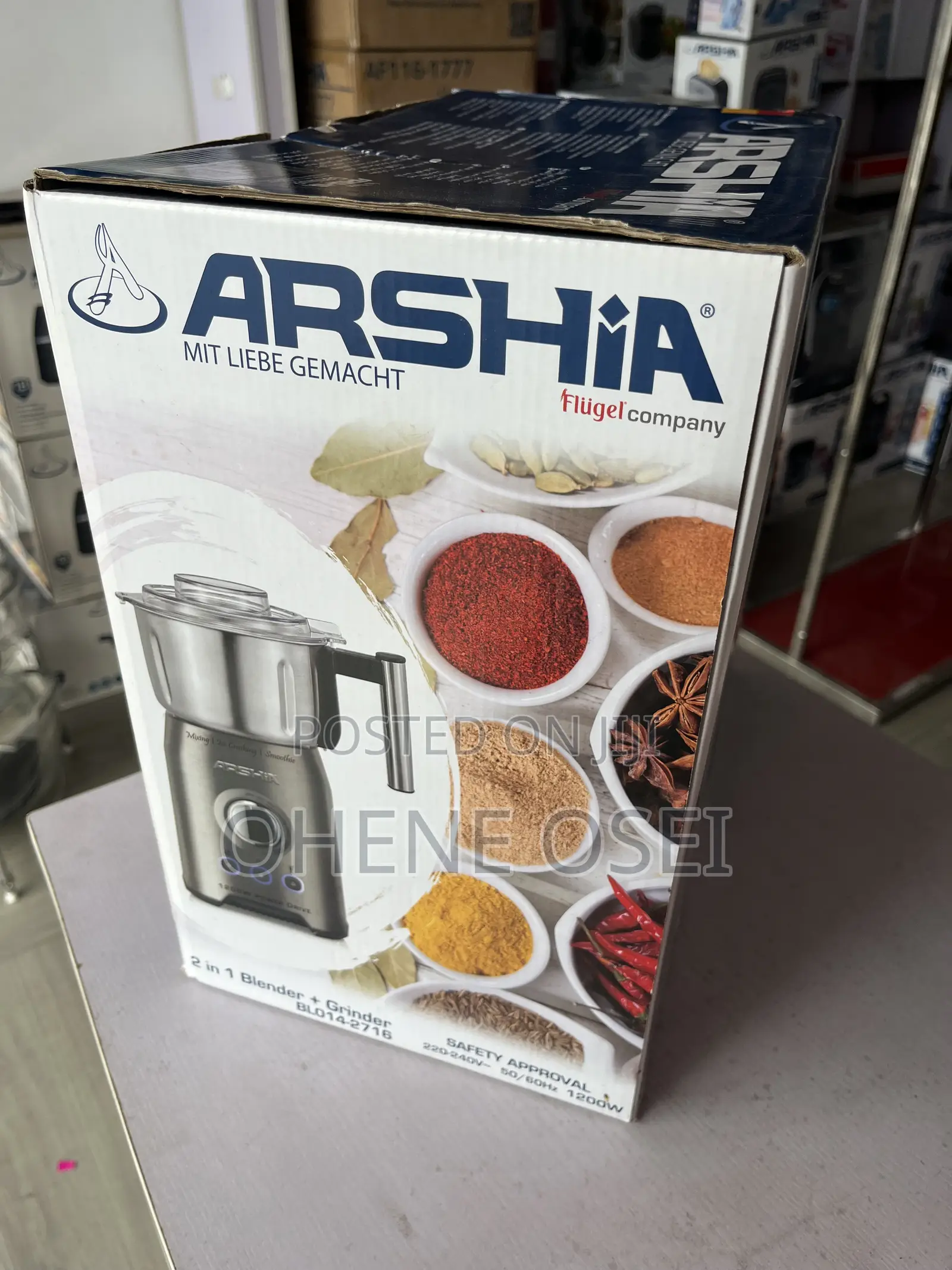 Arshia 2-in-1 Blender Grinder (1200w, 1.5l) – Brand New