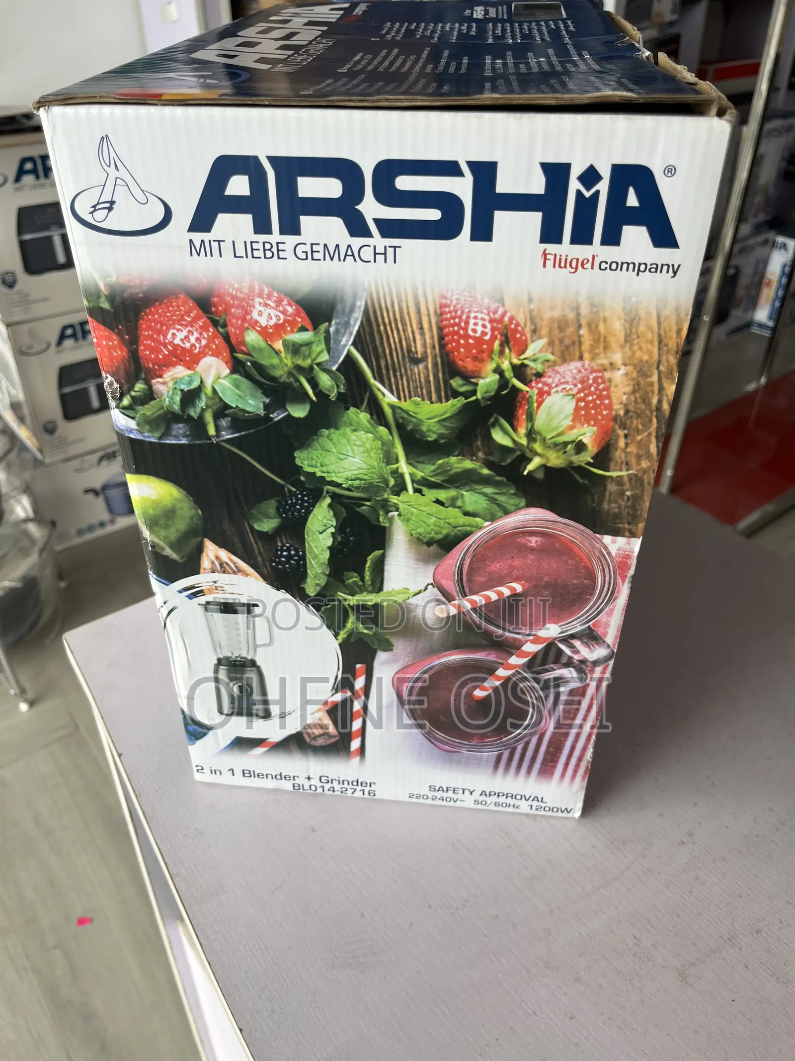 Arshia 2-in-1 Blender Grinder (1200w, 1.5l) – Brand New