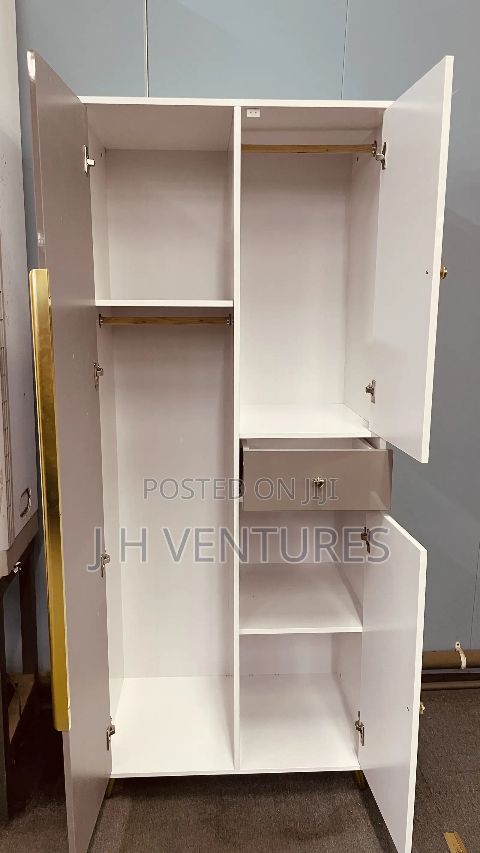 Two Doors Wooden Wardrobe