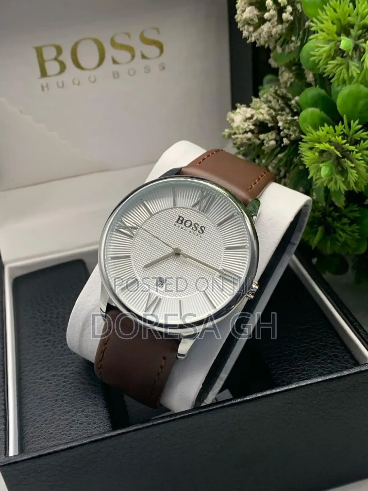 Boss Leather Watch for Men – Stylish Everyday Watch Gift for Him