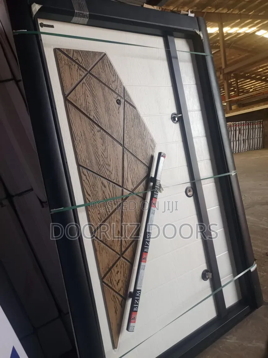 Elegant Heavy Metal Triple Lock Security Door With Accessories