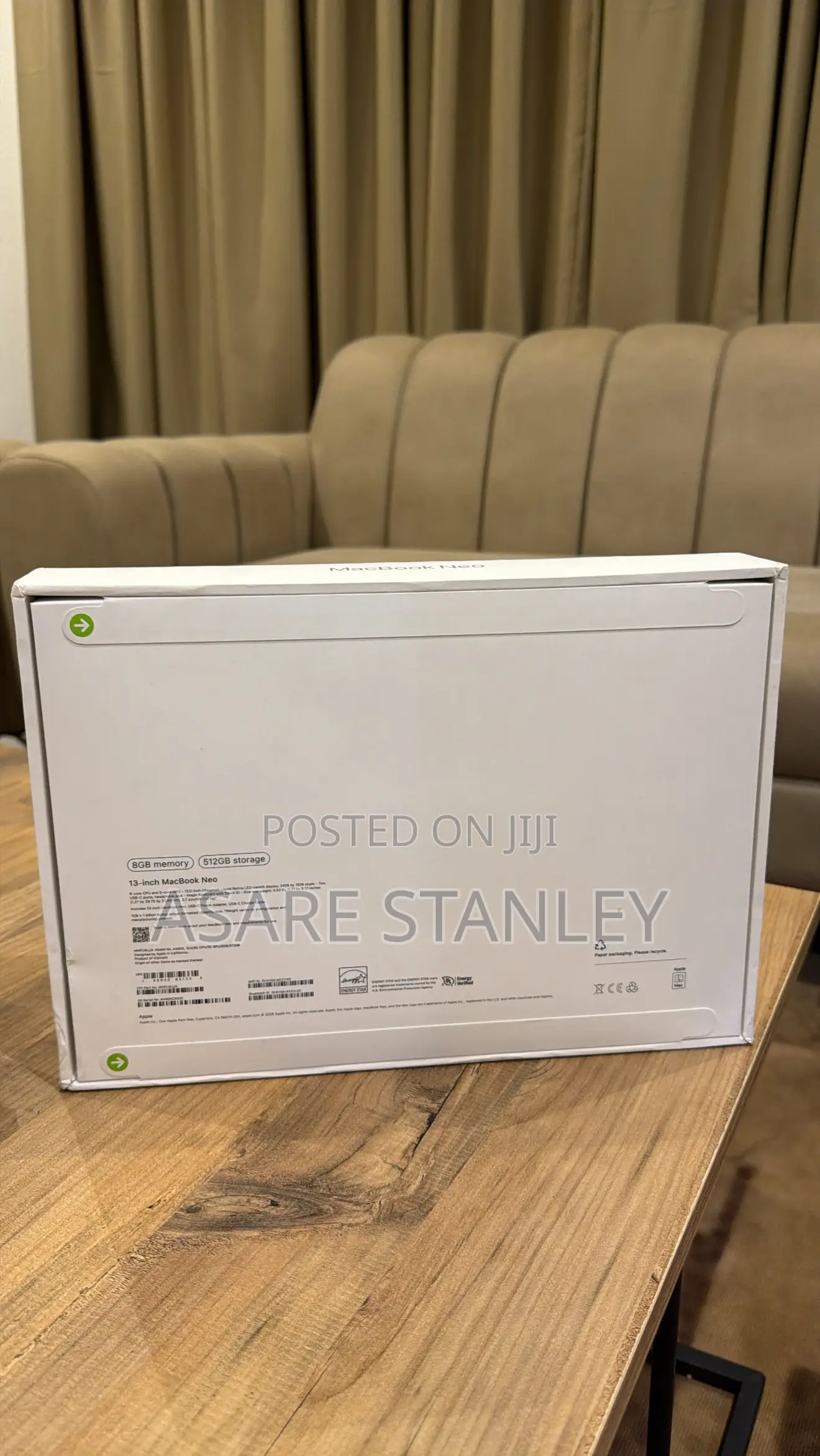 New Laptop Apple MacBook Neo 2026 8GB SSD 512GB