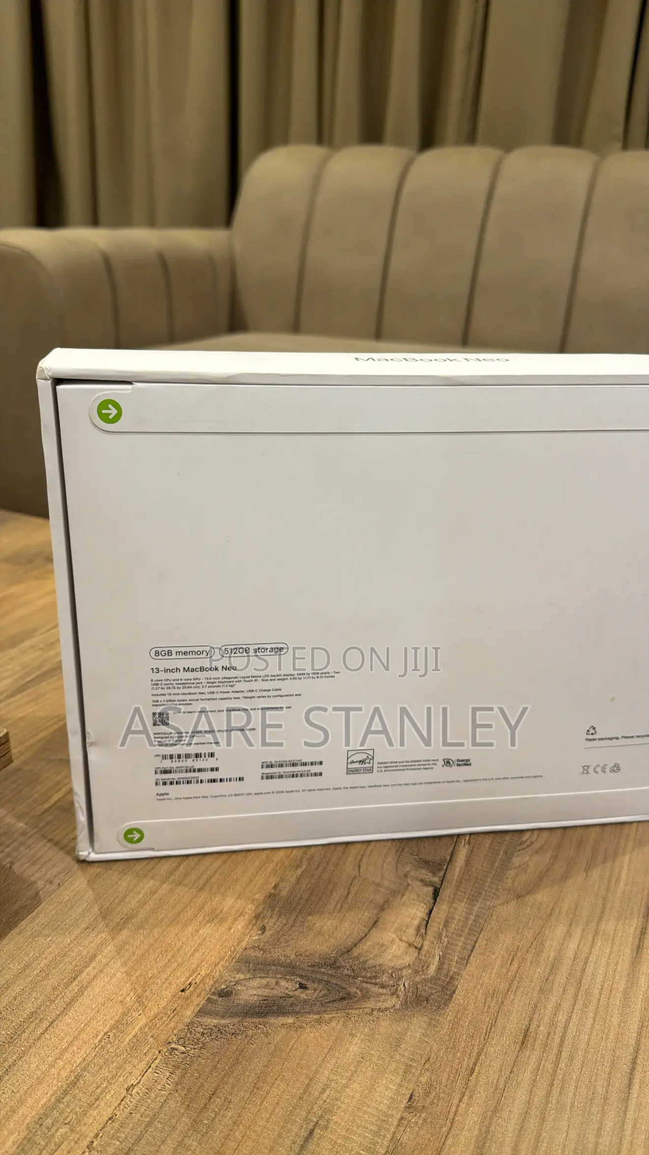 New Laptop Apple MacBook Neo 2026 8GB SSD 512GB